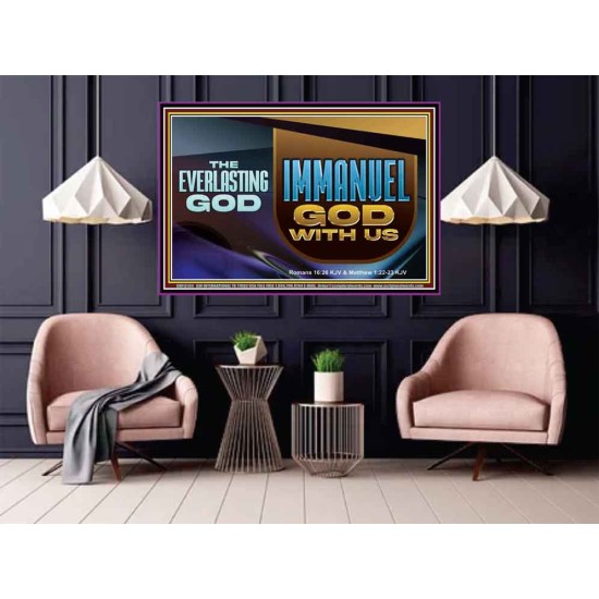 THE EVERLASTING GOD IMMANUEL..GOD WITH US  Contemporary Christian Wall Art Poster  GWPOSTER13134  