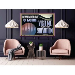 VISIT ME O LORD WITH THY SALVATION  Glass Poster Scripture Art  GWPOSTER13136  "36x24"