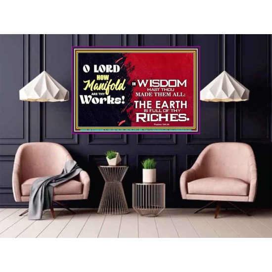 MANY ARE THY WONDERFUL WORKS O LORD  Children Room Poster  GWPOSTER9580  