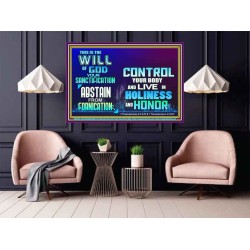 THE WILL OF GOD SANCTIFICATION HOLINESS AND RIGHTEOUSNESS  Church Poster  GWPOSTER9588  "36x24"