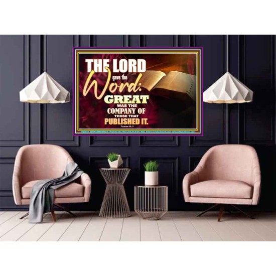 THE LORD GAVE THE WORD  Bathroom Wall Art  GWPOSTER9604  