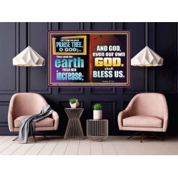 THE EARTH SHALL YIELD HER INCREASE FOR YOU  Inspirational Bible Verses Poster  GWPOSTER9895  "36x24"