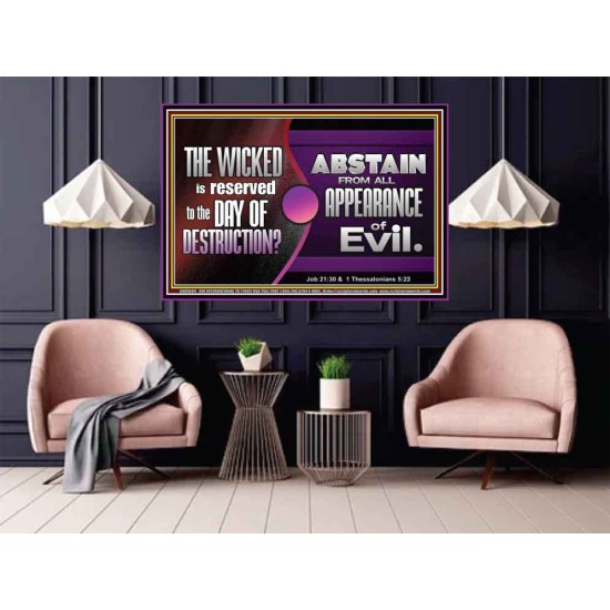 THE WICKED RESERVED FOR DAY OF DESTRUCTION  Poster Scripture Décor  GWPOSTER9899  