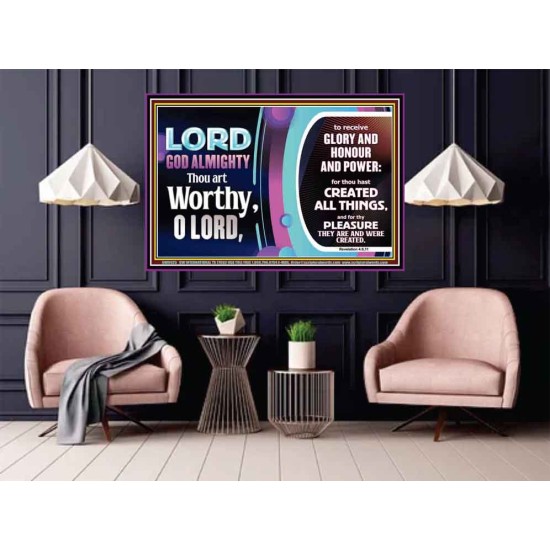 LORD GOD ALMIGHTY HOSANNA IN THE HIGHEST  Contemporary Christian Wall Art Poster  GWPOSTER9925  