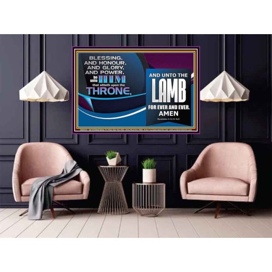 THE ONE SEATED ON THE THRONE  Contemporary Christian Wall Art Poster  GWPOSTER9929  