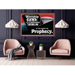 JESUS CHRIST THE SPIRIT OF PROPHESY  Encouraging Bible Verses Poster  GWPOSTER9952  "36x24"