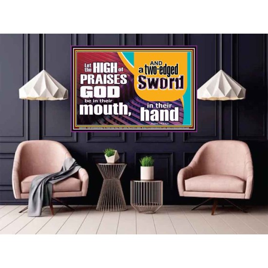 A TWO EDGED SWORD  Contemporary Christian Wall Art Poster  GWPOSTER9965  