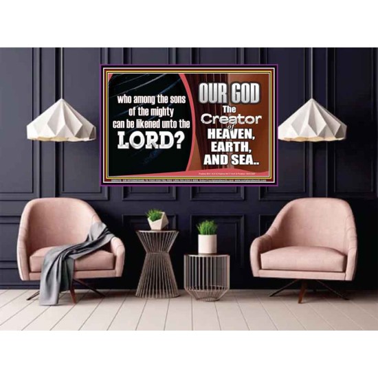 WHO CAN BE LIKENED TO OUR GOD JEHOVAH  Scriptural Décor  GWPOSTER9978  