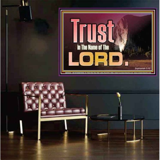 TRUST IN THE NAME OF THE LORD  Unique Scriptural ArtWork  GWPOSTER10303  