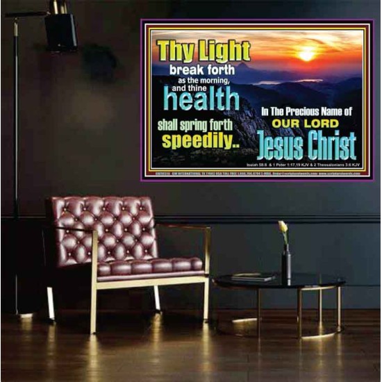 THY HEALTH WILL SPRING FORTH SPEEDILY  Custom Inspiration Scriptural Art Poster  GWPOSTER10319  