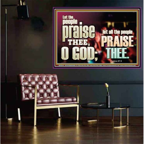 LET ALL THE PEOPLE PRAISE THEE O LORD  Printable Bible Verse to Poster  GWPOSTER10347  