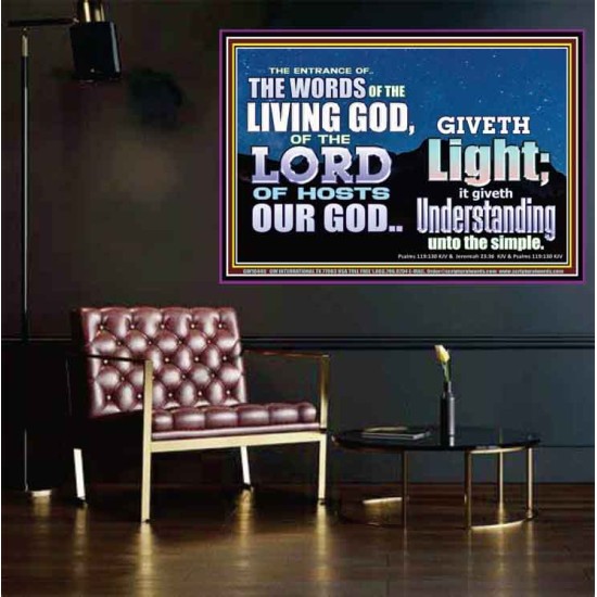 THE WORDS OF LIVING GOD GIVETH LIGHT  Unique Power Bible Poster  GWPOSTER10409  