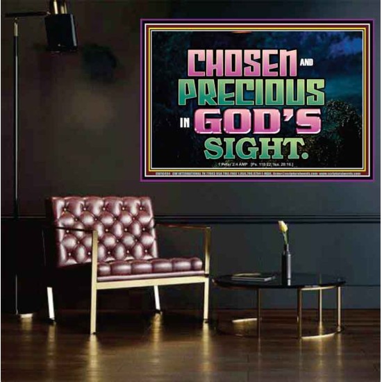 CHOSEN AND PRECIOUS IN THE SIGHT OF GOD  Modern Christian Wall Décor Poster  GWPOSTER10494  