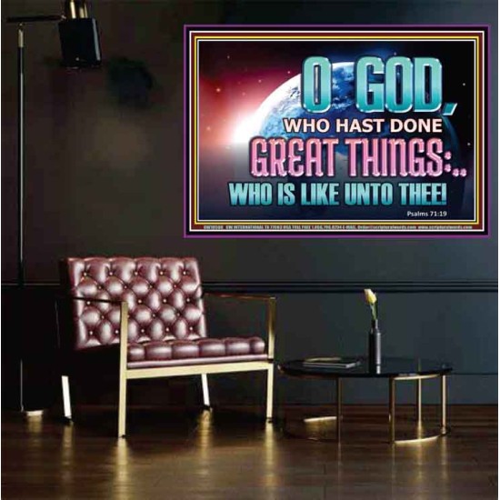 O GOD WHO HAS DONE GREAT THINGS  Scripture Art Poster  GWPOSTER10508  