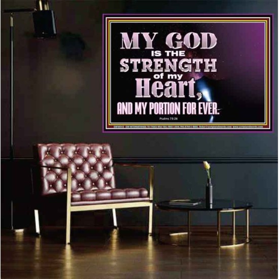 JEHOVAH THE STRENGTH OF MY HEART  Bible Verses Wall Art & Decor   GWPOSTER10513  