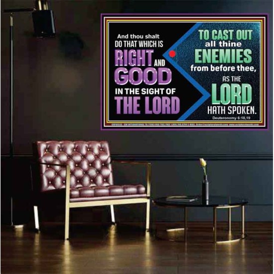 DO THAT WHICH IS RIGHT AND GOOD IN THE SIGHT OF THE LORD  Righteous Living Christian Poster  GWPOSTER10533  