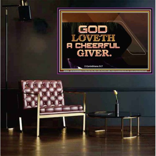 GOD LOVETH A CHEERFUL GIVER  Christian Paintings  GWPOSTER10541  