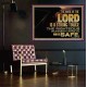 THE NAME OF THE LORD IS A STRONG TOWER  Contemporary Christian Wall Art  GWPOSTER10542  