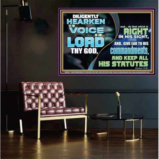 DILIGENTLY HEARKEN TO THE VOICE OF THE LORD THY GOD  Children Room  GWPOSTER10717  