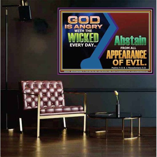 GOD IS ANGRY WITH THE WICKED EVERY DAY  Biblical Paintings Poster  GWPOSTER10790  