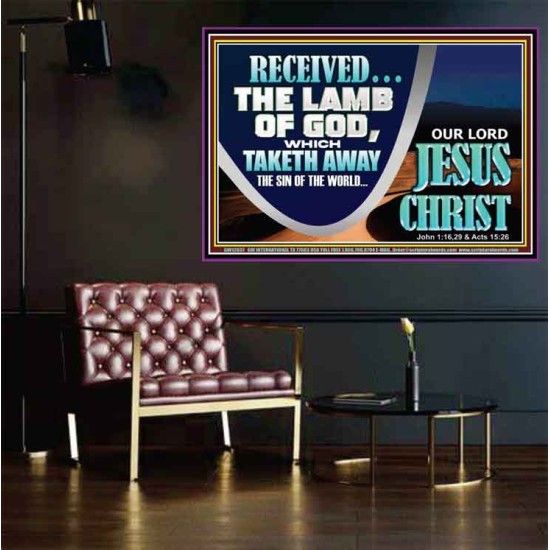 THE LAMB OF GOD THAT TAKETH AWAY THE SIN OF THE WORLD  Unique Power Bible Poster  GWPOSTER12037  