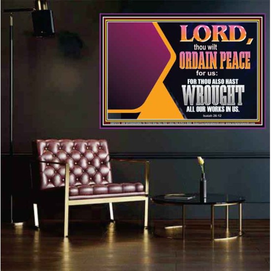 THE LORD WILL ORDAIN PEACE FOR US  Large Wall Accents & Wall Poster  GWPOSTER12113  