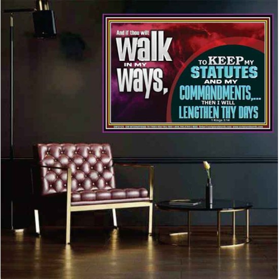 KEEP MY STATUTES AND MY COMMANDMENTS  Custom Wall Scripture Art  GWPOSTER12125  