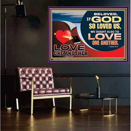 LOVE ONE ANOTHER  Custom Contemporary Christian Wall Art  GWPOSTER12129  