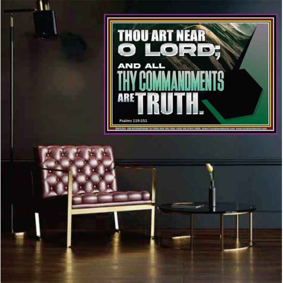 ALL THY COMMANDMENTS ARE TRUTH O LORD  Inspirational Bible Verse Poster  GWPOSTER12164  