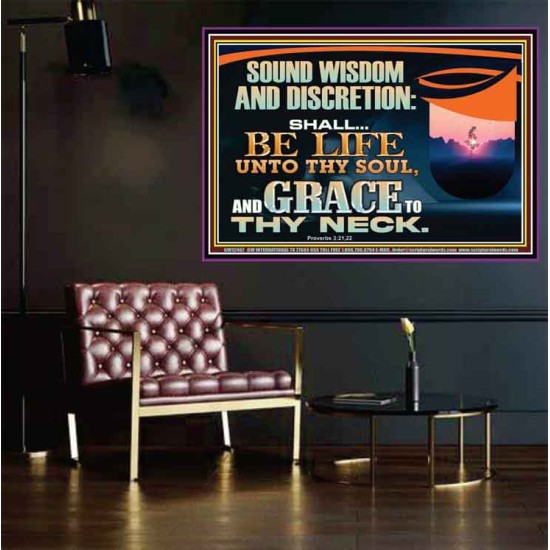 SOUND WISDOM AND DISCRETION SHALL BE LIFE UNTO THY SOUL  Children Room Wall Poster  GWPOSTER12407  