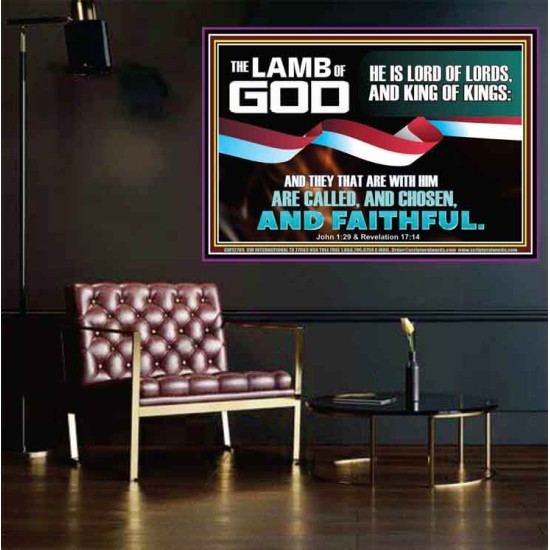 THE LAMB OF GOD LORD OF LORD AND KING OF KINGS  Scriptural Verse Poster   GWPOSTER12705  