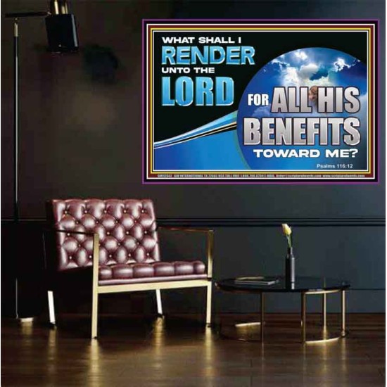 WHAT SHALL I RENDER UNTO THE LORD  Biblical Art  GWPOSTER12947  