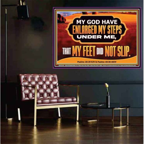 ENLARGED MY STEPS UNDER ME  Bible Verses Wall Art  GWPOSTER12949  