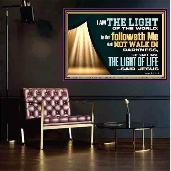 HE THAT FOLLOWETH ME SHALL NOT WALK IN DARKNESS  Modern Christian Wall Décor  GWPOSTER12956  