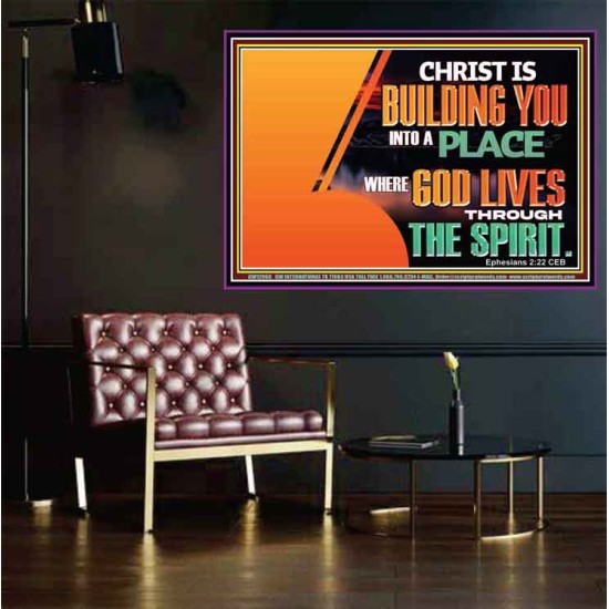 A PLACE WHERE GOD LIVES THROUGH THE SPIRIT  Contemporary Christian Art Poster  GWPOSTER12968  