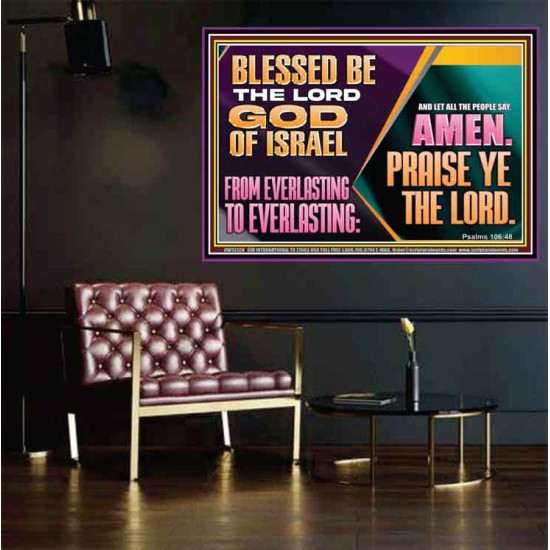 LET ALL THE PEOPLE SAY PRAISE THE LORD HALLELUJAH  Art & Wall Décor Poster  GWPOSTER13128  