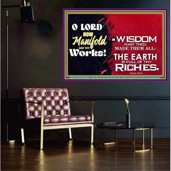 MANY ARE THY WONDERFUL WORKS O LORD  Children Room Poster  GWPOSTER9580  