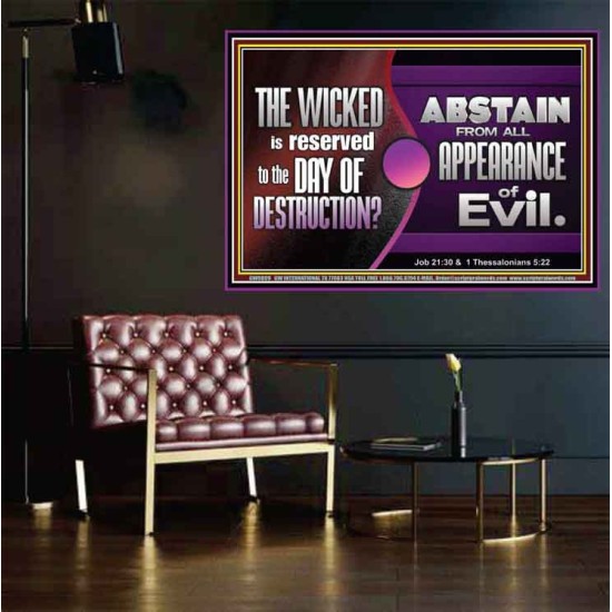 THE WICKED RESERVED FOR DAY OF DESTRUCTION  Poster Scripture Décor  GWPOSTER9899  