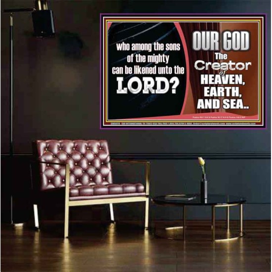 WHO CAN BE LIKENED TO OUR GOD JEHOVAH  Scriptural Décor  GWPOSTER9978  