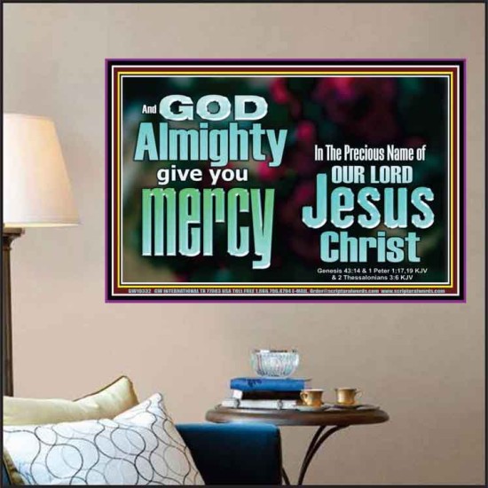 GOD ALMIGHTY GIVES YOU MERCY  Bible Verse for Home Poster  GWPOSTER10332  