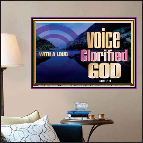 WITH A LOUD VOICE GLORIFIED GOD  Printable Bible Verses to Poster  GWPOSTER10349  