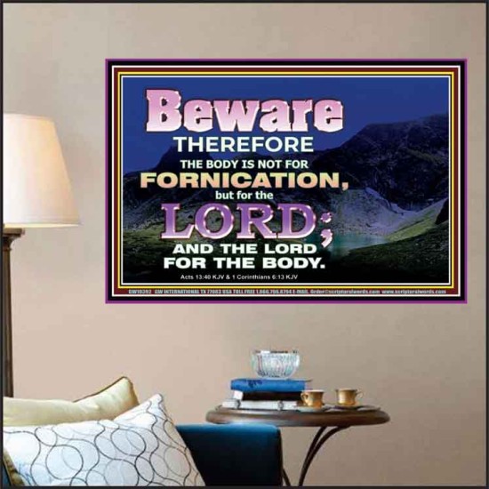YOUR BODY IS NOT FOR FORNICATION   Ultimate Power Poster  GWPOSTER10392  