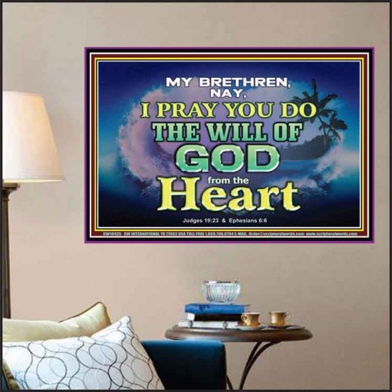 DO THE WILL OF GOD FROM THE HEART  Unique Scriptural Poster  GWPOSTER10426  