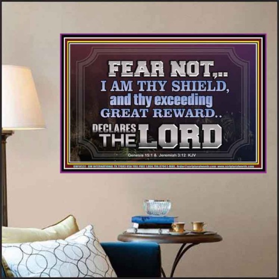 I AM THY SHIELD AND EXCEEDING GREAT REWARD  Unique Power Bible Poster  GWPOSTER10531  