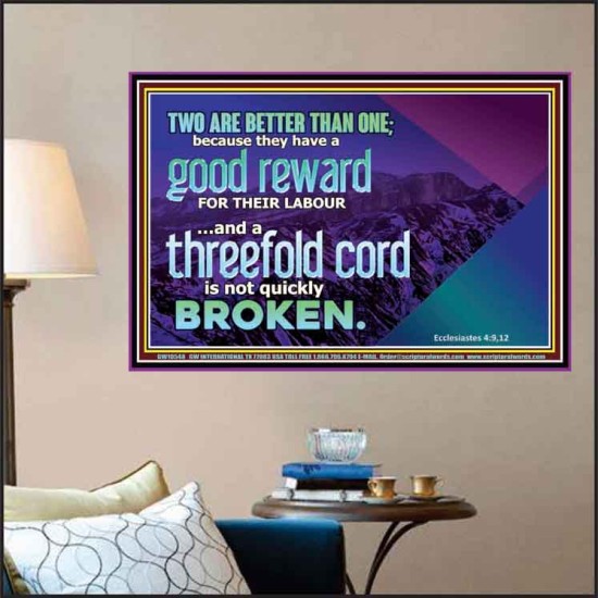 TWO ARE BETTER THAN ONE  Contemporary Christian Wall Art Poster  GWPOSTER10548  