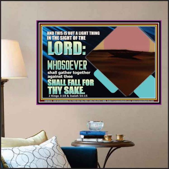 WHOEVER FIGHTS AGAINST YOU WILL FALL  Unique Bible Verse Poster  GWPOSTER10615  