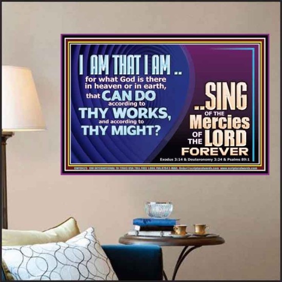 I AM THAT I AM GREAT AND MIGHTY GOD  Bible Verse for Home Poster  GWPOSTER10625  