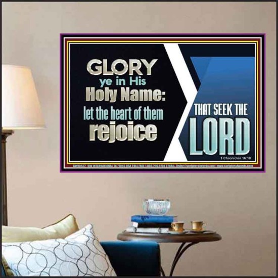 THE HEART OF THEM THAT SEEK THE LORD REJOICE  Righteous Living Christian Poster  GWPOSTER10657  