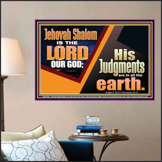 JEHOVAH SHALOM IS THE LORD OUR GOD  Ultimate Inspirational Wall Art Poster  GWPOSTER10662  