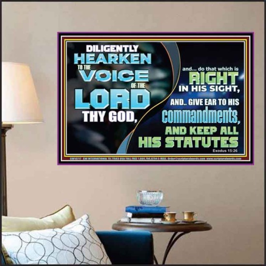 DILIGENTLY HEARKEN TO THE VOICE OF THE LORD THY GOD  Children Room  GWPOSTER10717  